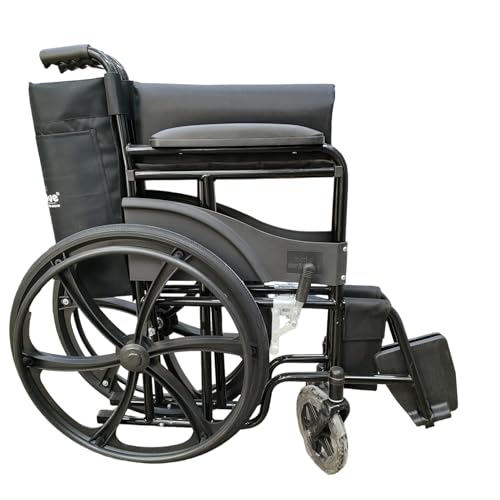 Get Well Health® Mag Wheels Tubeless tyres Foldable Basic Wheelchair